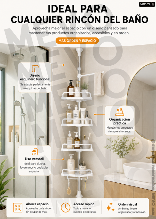 Esquinero Organizador Baño 🚿