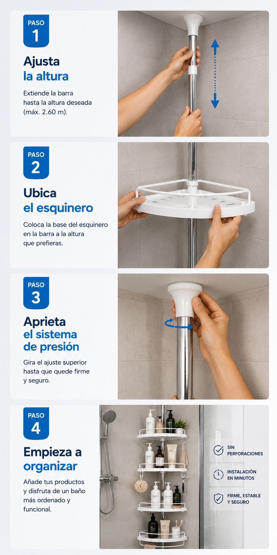 Esquinero Organizador Baño 🚿
